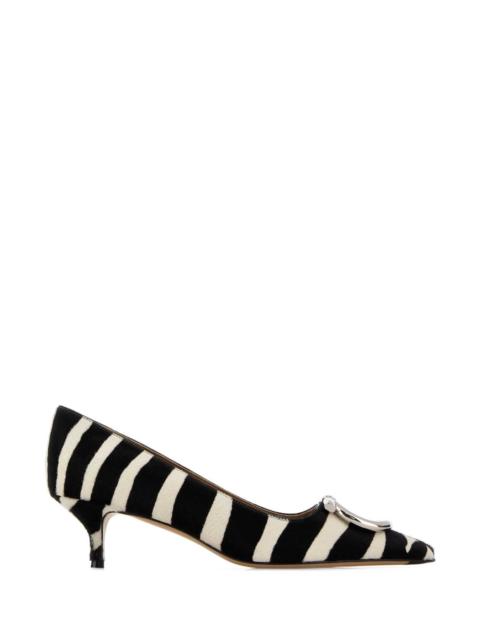 FERRAGAMO Salvatore Ferragamo Women Printed Calf Hair Lara 40 Pumps