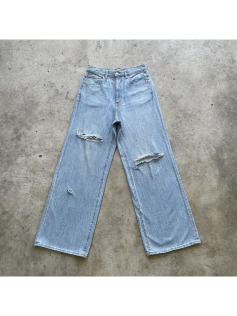 Other Designers Japanese Brand - Vintage Japanese Distressed FLARE Jeans Faded Denim Pants