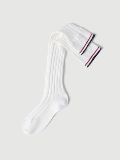Brunello Cucinelli Cotton rib knit socks with stripes