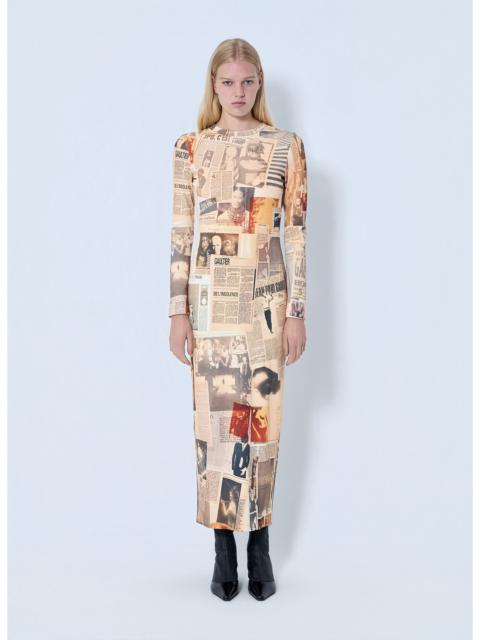 Jean Paul Gaultier Jean Paul Gaultier Women Journal Printed Long Dress