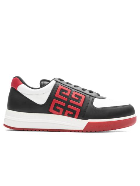 Givenchy G4 LOW-TOP SNEAKERS - BLACK/WHITE/RED