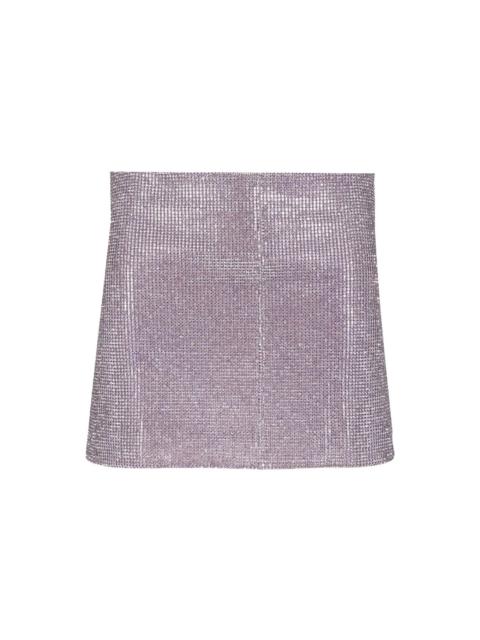 self-portrait Metallic Mesh Skirt