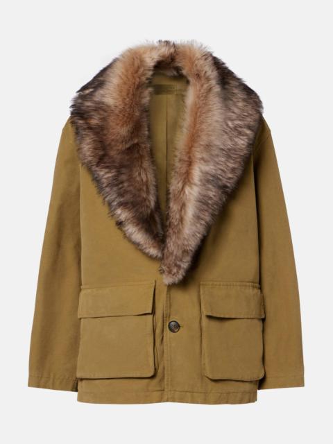 NILI LOTAN Ronay shearling-trimmed cotton parka