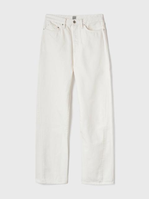 TOTEME Twisted seam denim full length off-white