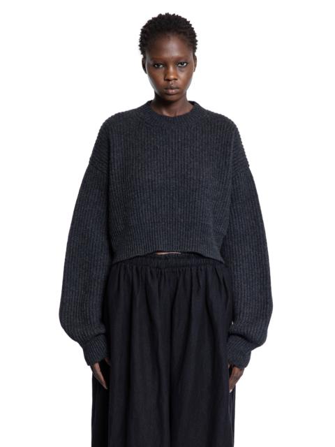 UMA WANG Cropped Ribbed Knit Sweater