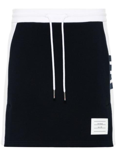 Thom Browne Thom Browne Women Mini Skirt W/ Engineered 4 Bar In Blocked Classic Solid Classic Loopback Jersey