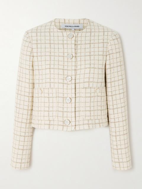 VERONICA BEARD Andrea Metallic Cotton-blend Tweed Jacket