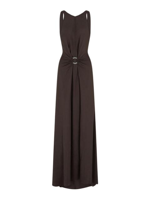 GIORGIO ARMANI Giorgio Armani Women Long Dress In Triple Silk Georgette