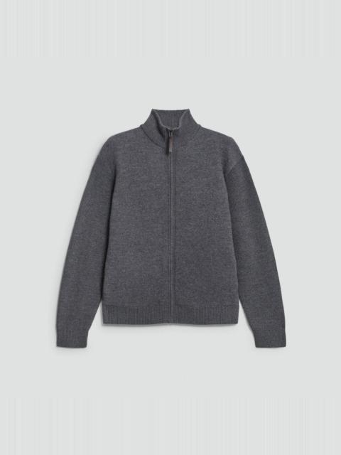 Theory Turtleneck Cardigan in Boiled Wool