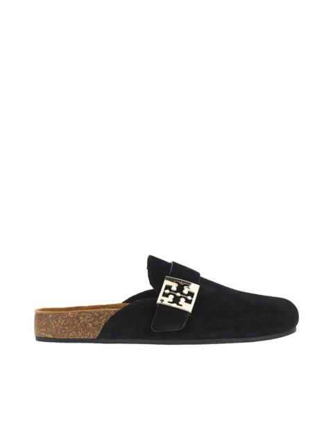 TORY BURCH Tory Burch Mellow Suede Leather Mules Black
