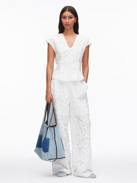 3.1 Phillip Lim Embroidered Cap Sleeve Top