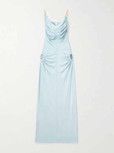 Bottega Veneta Cutout Crepe Midi Dress