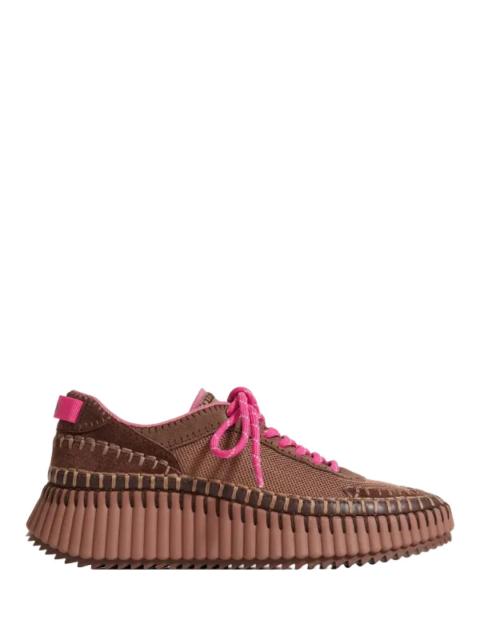 Chloé Nama Sneaker in Darkness Brown