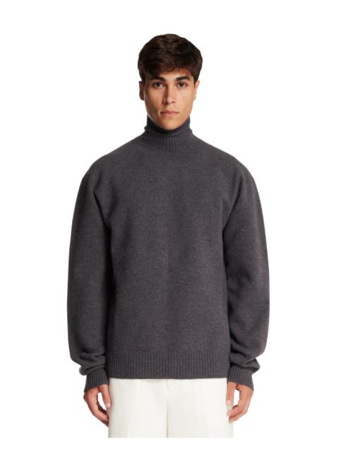 Jil Sander Gray Turtleneck Sweater