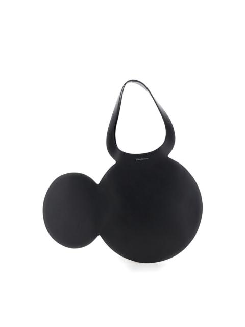 COPERNI Coperni Mickey Black Handbag With Cut-Out Handle And Logo Lettering On The Front In Leather