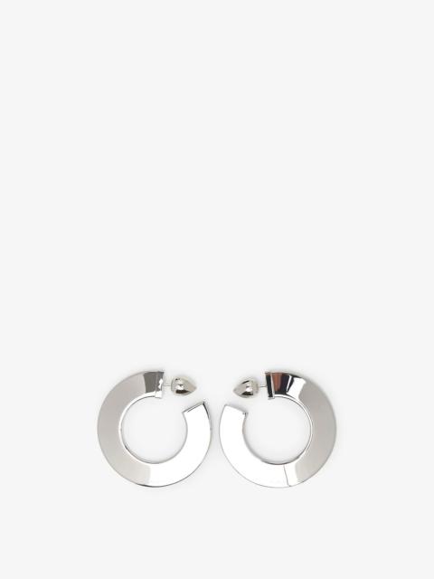 Alaïa Blade Hoops small silver earrings