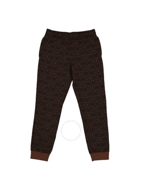 Moschino Moschino Ladies Fantasy Print Brown Allover Monogram Joggers