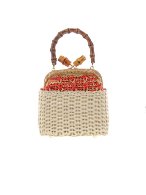 Other Designers CARLA SAINT-BARTH - Carla Saint Barth – Vimini Wallet Bag Natural / Coral