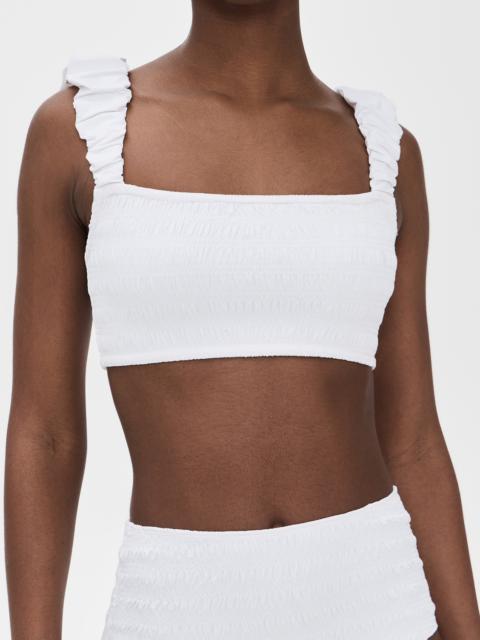 Sea Shyla Solid Smocked Bikini Top