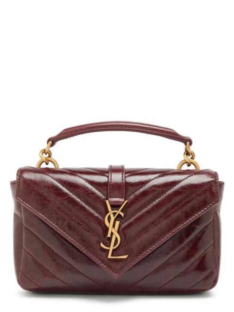 SAINT LAURENT Saint Laurent College Mini Patent Leather Cross-body bag