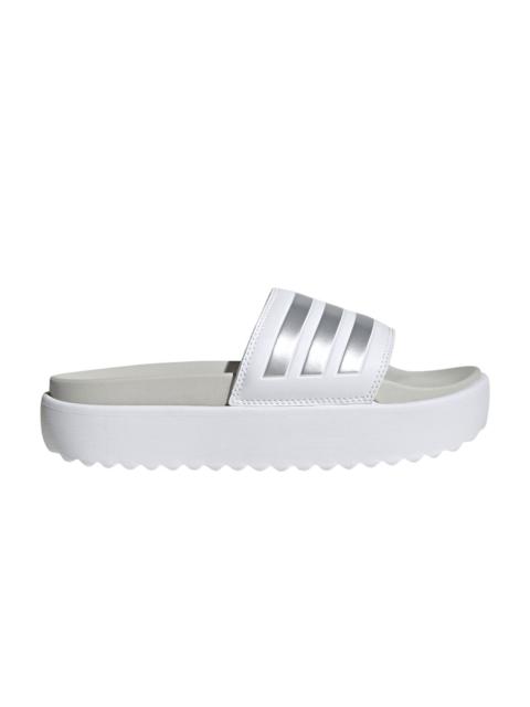 adidas Wmns Adilette Platform Slide 'White Zero Metallic'