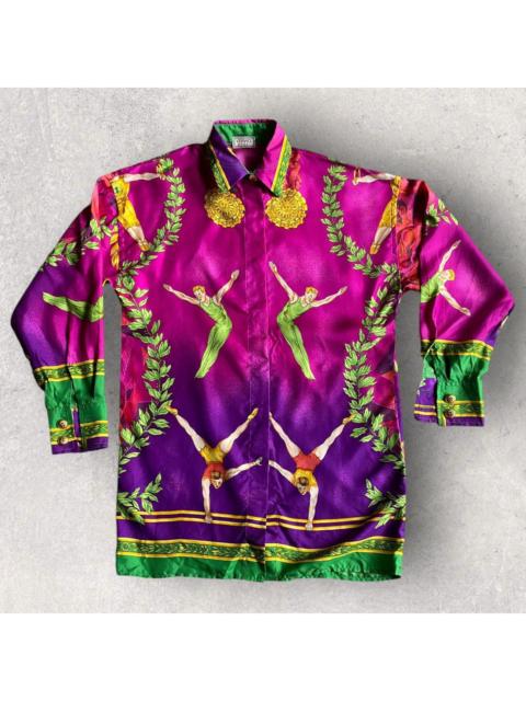 VERSACE Vintage Silk Versace Sport Gymnastic Oversize Shirt