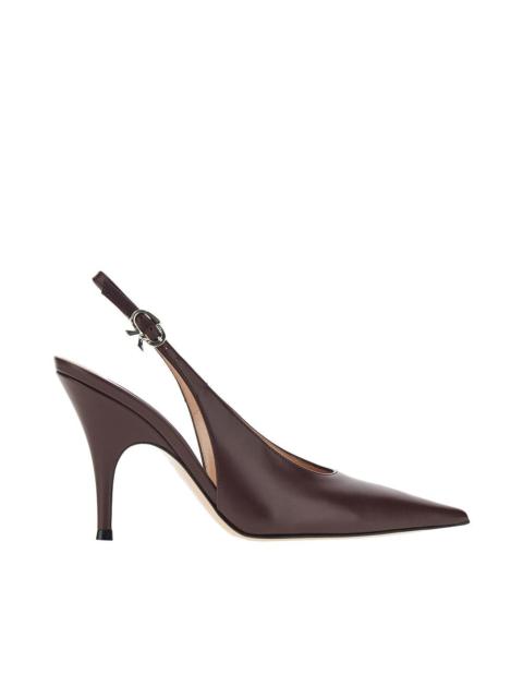 Gianvito Rossi Gianvito Rossi Sofia Leather Slingback Pumps Red