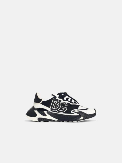 Dolce & Gabbana 'DAYMASTER' BLACK AND WHITE LEATHER BLEND SNEAKERS