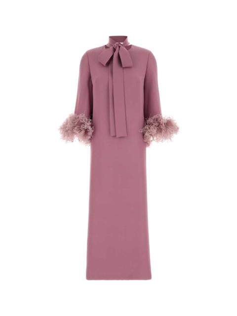 Valentino Antiqued Pink Crepe Dress