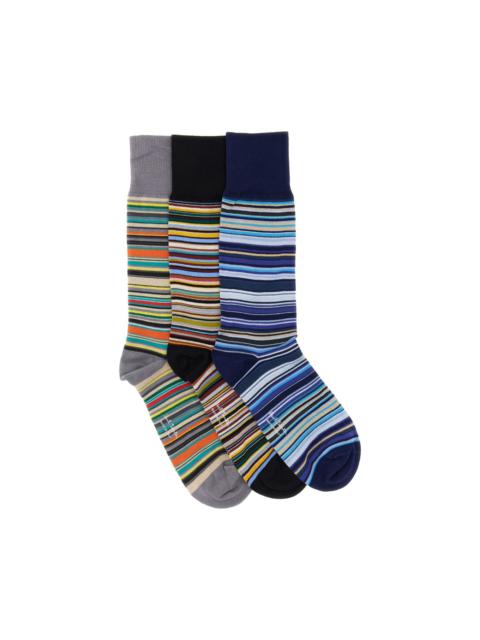 Set Of Three Multicolor Socks
