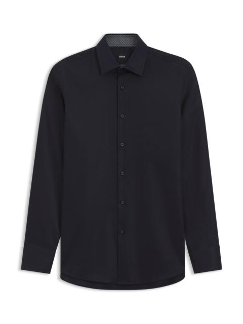 BOSS EASY-IRON SLIM-FIT SHIRT IN COTTON POPLIN
