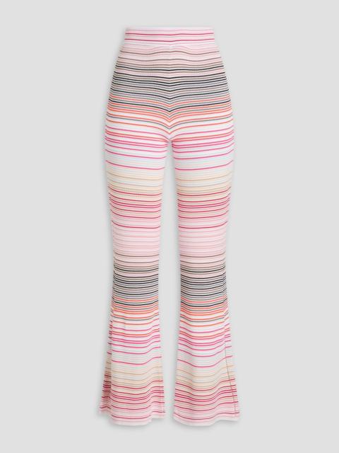 Missoni Striped cotton-blend flared pants