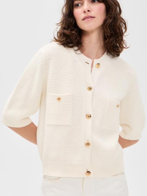 ANINE BING Ivory Christa Cardigan