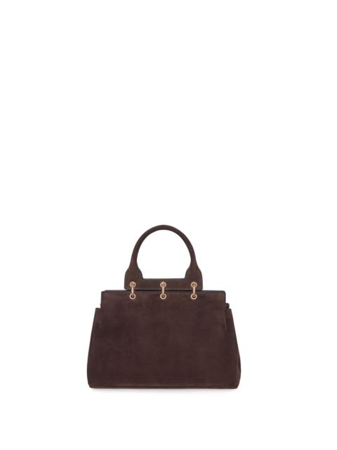 GABRIELA HEARST Small Amethyst Bag in Dark Brown Suede