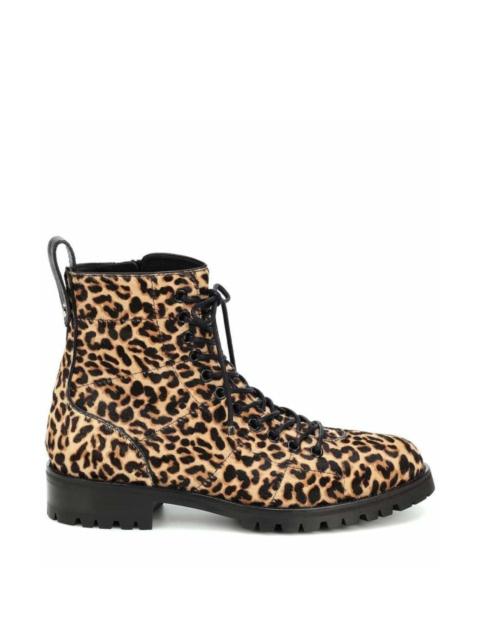 JIMMY CHOO Cruz Flat Calf-Hair Ankle Boots