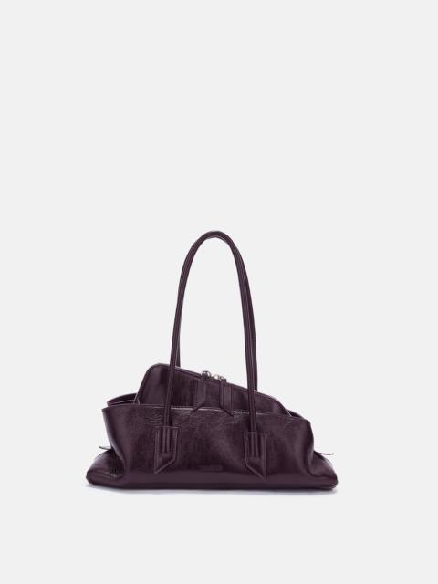 THE ATTICO ''LA PASSEGGIATA SMALL'' DARK VIOLET TOP HANDLE