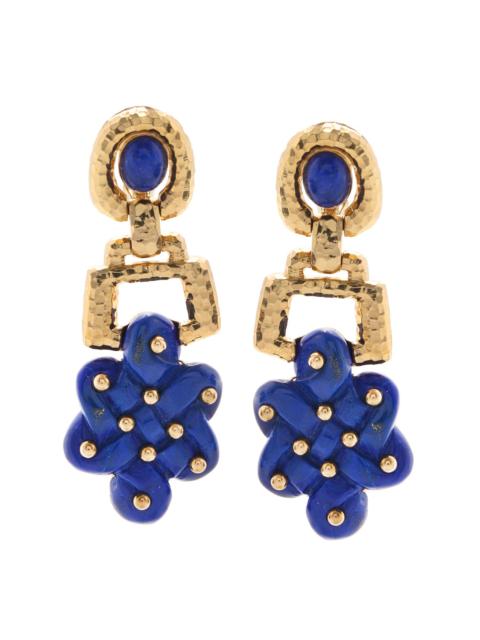 DAVID WEBB Lapis Lazuli Endless Knot Earrings