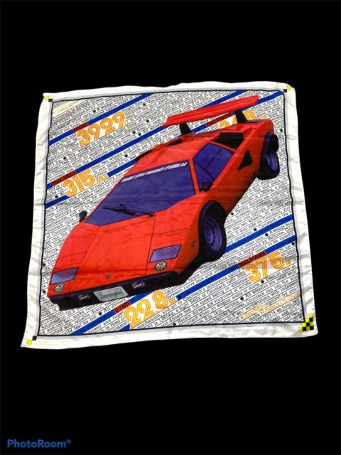 Other Designers VINTAGE 1980s LAMBORGHINI COUNTACH LP 500 S.M SCARF