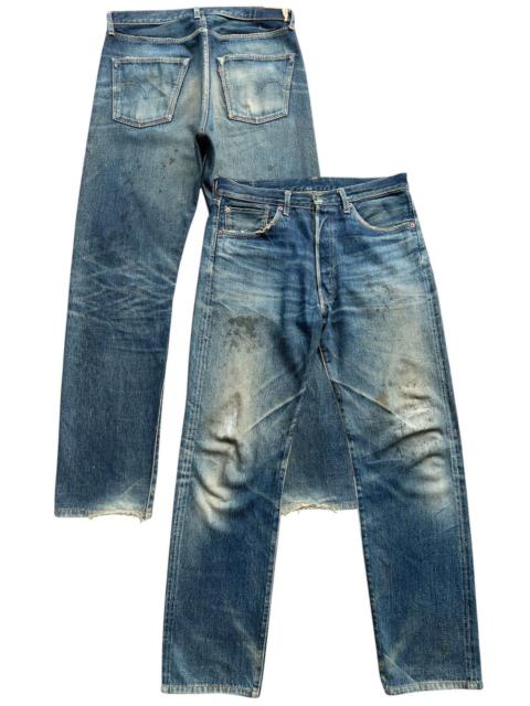 Vintage - Vtg Levi’s 501 Selvedge Distressed Mudwash Denim Jeans 33x32
