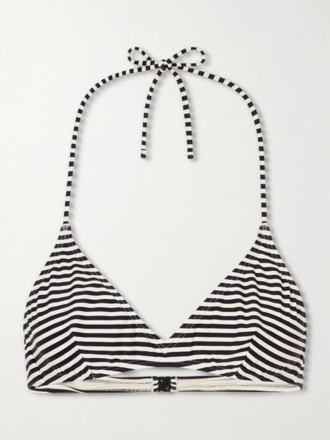 NILI LOTAN Striped Triangle Bikini Top