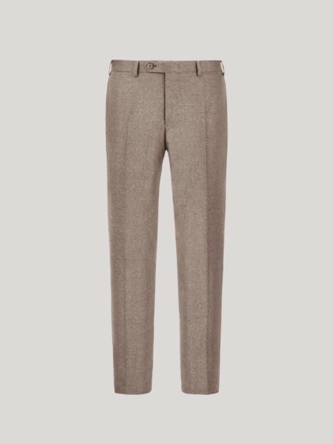Canali BEIGE HIGH-WAISTED PLEATLESS WOOL PANTS
