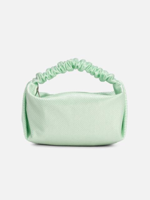 Alexander Wang SATIN SCRUNCHIE MINI BAG WITH CLEAR BEADS