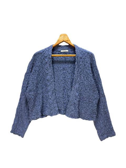 ISSEY MIYAKE PLANTATION Issey Miyake Pleated Blue Cardigan #A37-0843