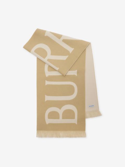 Burberry Logo Wool Scarf