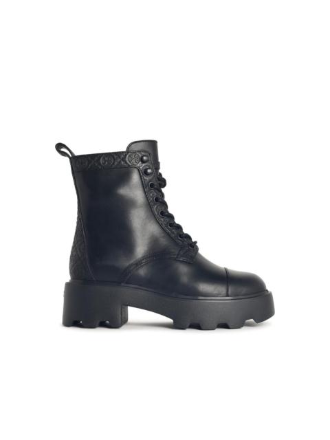 TORY BURCH Tory Burch 'T Monogram' Black Leather Ankle Boots