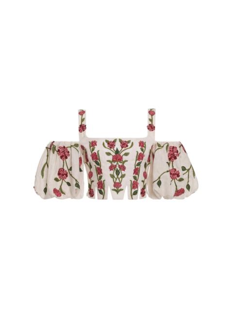 Agua by Agua Bendita Epoca Quebrada Cropped Top multi