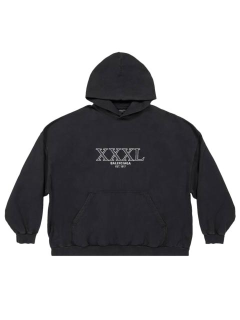 BALENCIAGA Balenciaga Large Fit Hoodie 'Black/White'