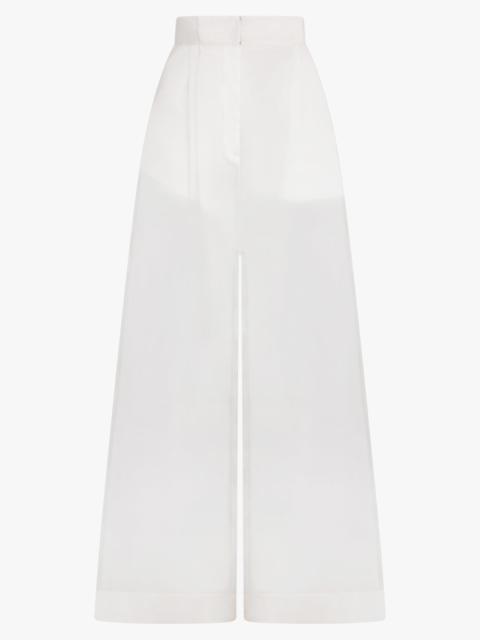 A.W.A.K.E. MODE SHEER WIDE LEG EXTRA LONG PANT | WHITE