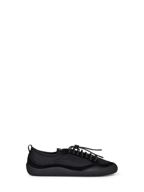 Prada Prada Calzature Men Black Re-Nylon And Suede Speedrock Sneakers