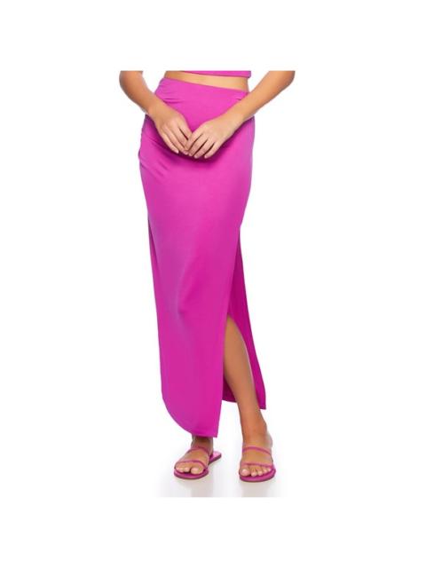 Other Designers NWT SUSANA MONACO Viscose Side Gathered Slit Skirt in Supernova Sz XS $218